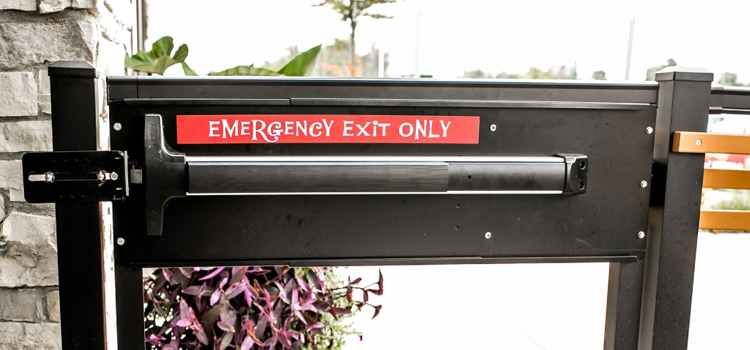 emergency push bar installation in Ukiah